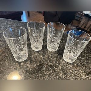 Set a four Crystal princess house tall glasses 10 ouncesAbsolutely beautiful set